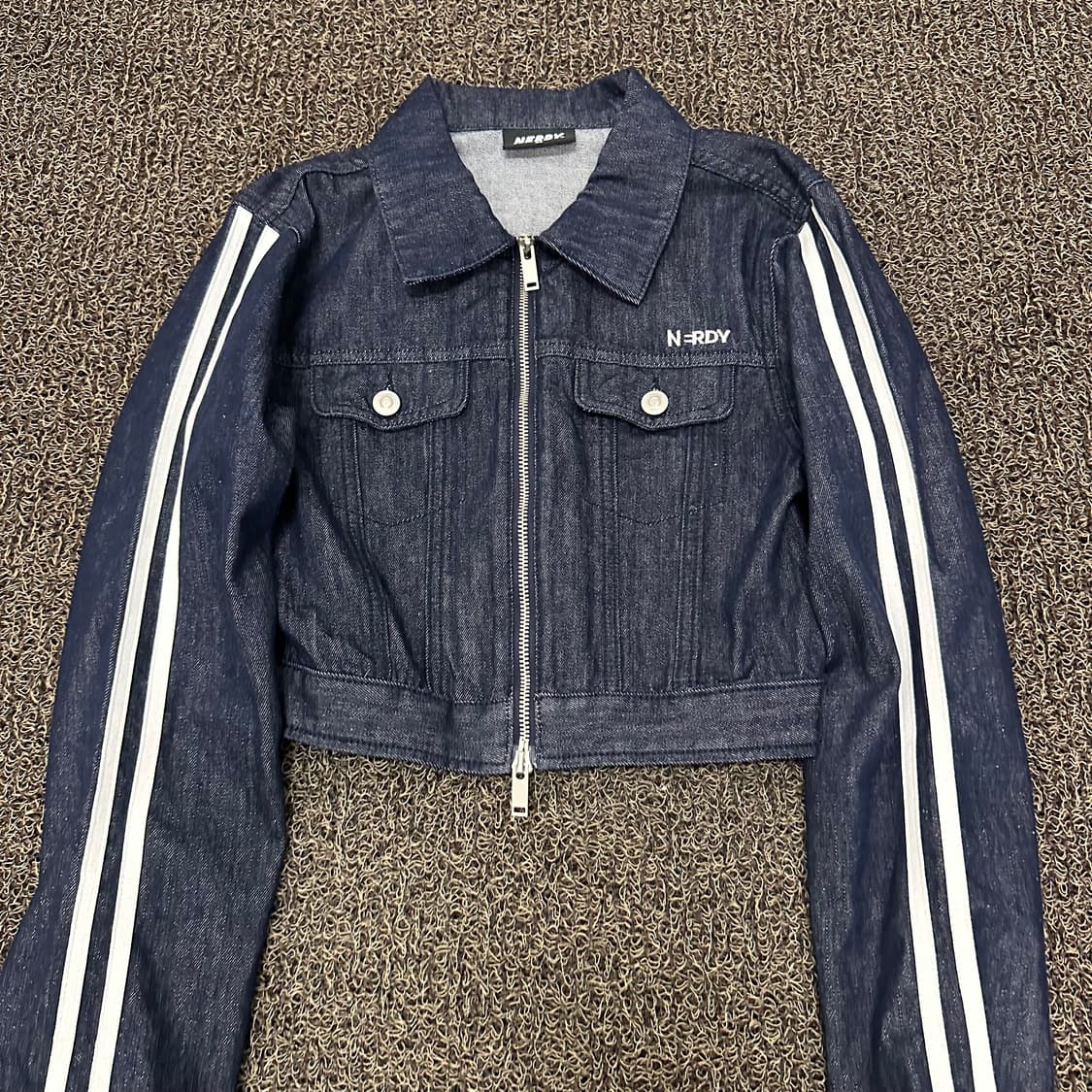 NERDY 널디 여성 크롭 데님 청자켓 XS 상품이미지2