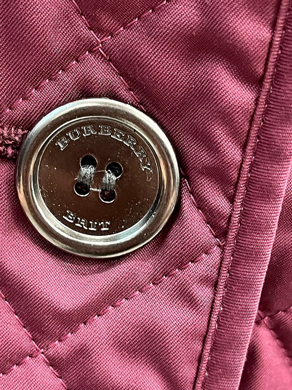 여) 버버리 버건디 퀼팅자켓  상품이미지3