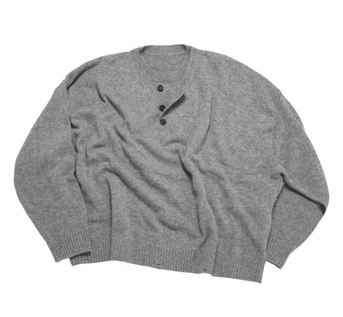 Mjd 콘트라스트 니트 그레이 상품이미지1