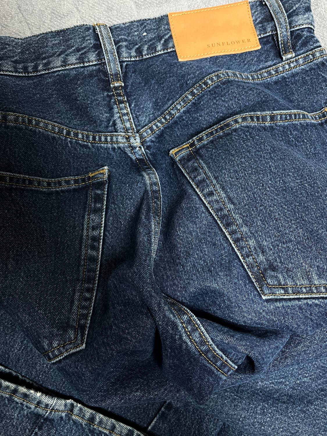 선플라워 와이드 트위스트 진 린스 블루 상품이미지4