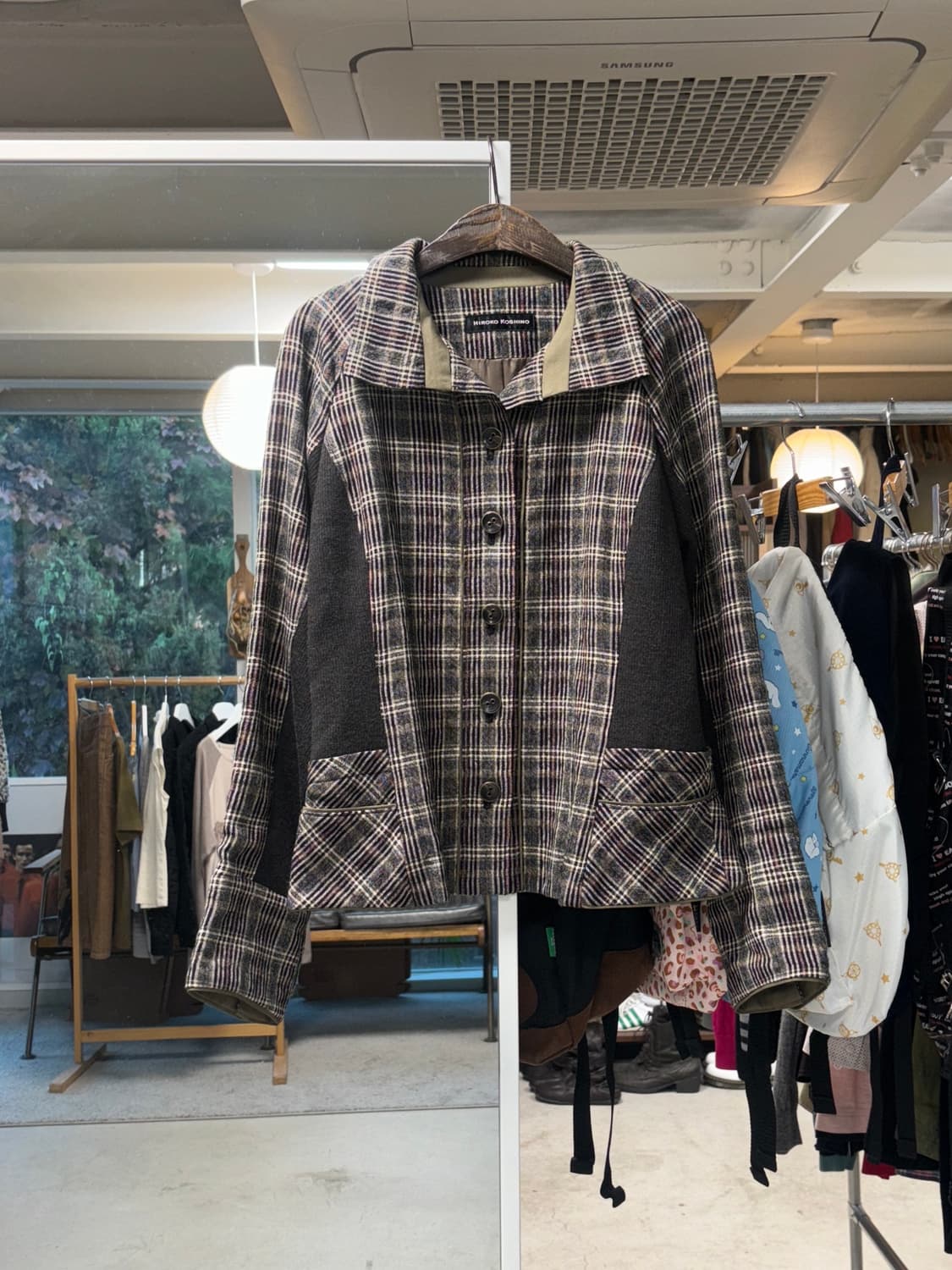 히로코 코시노 체크 울자켓 상품이미지1