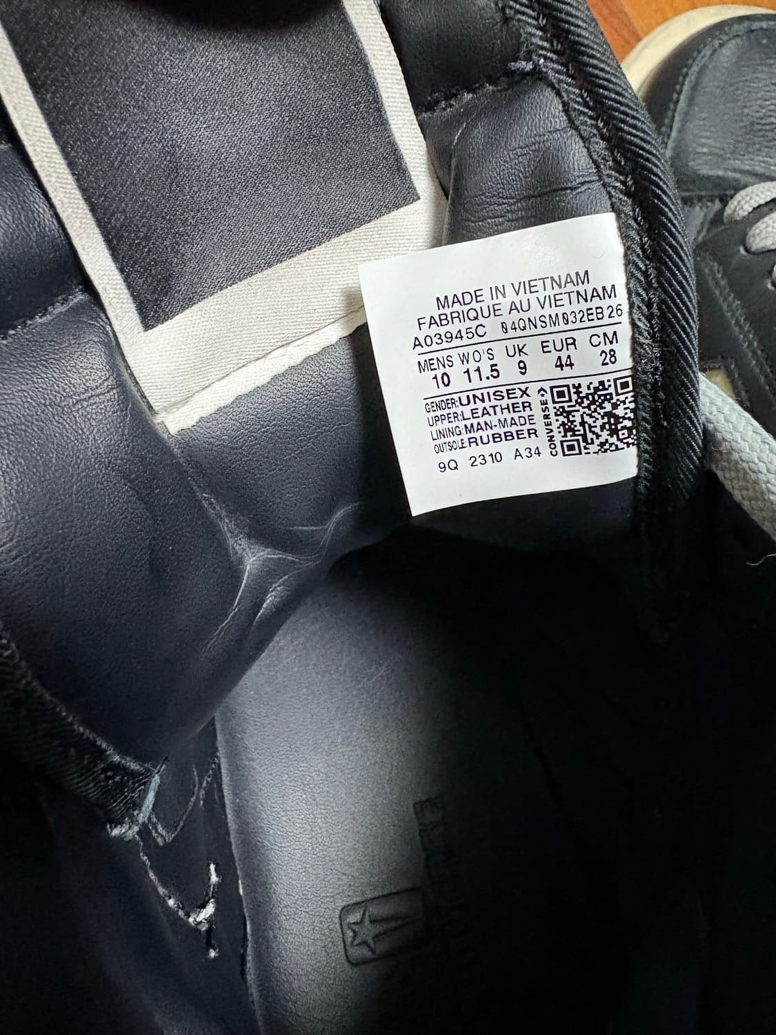 릭오웬스 다크쉐도우 컨버스 터보웨폰 블랙 크림 280 상품이미지7