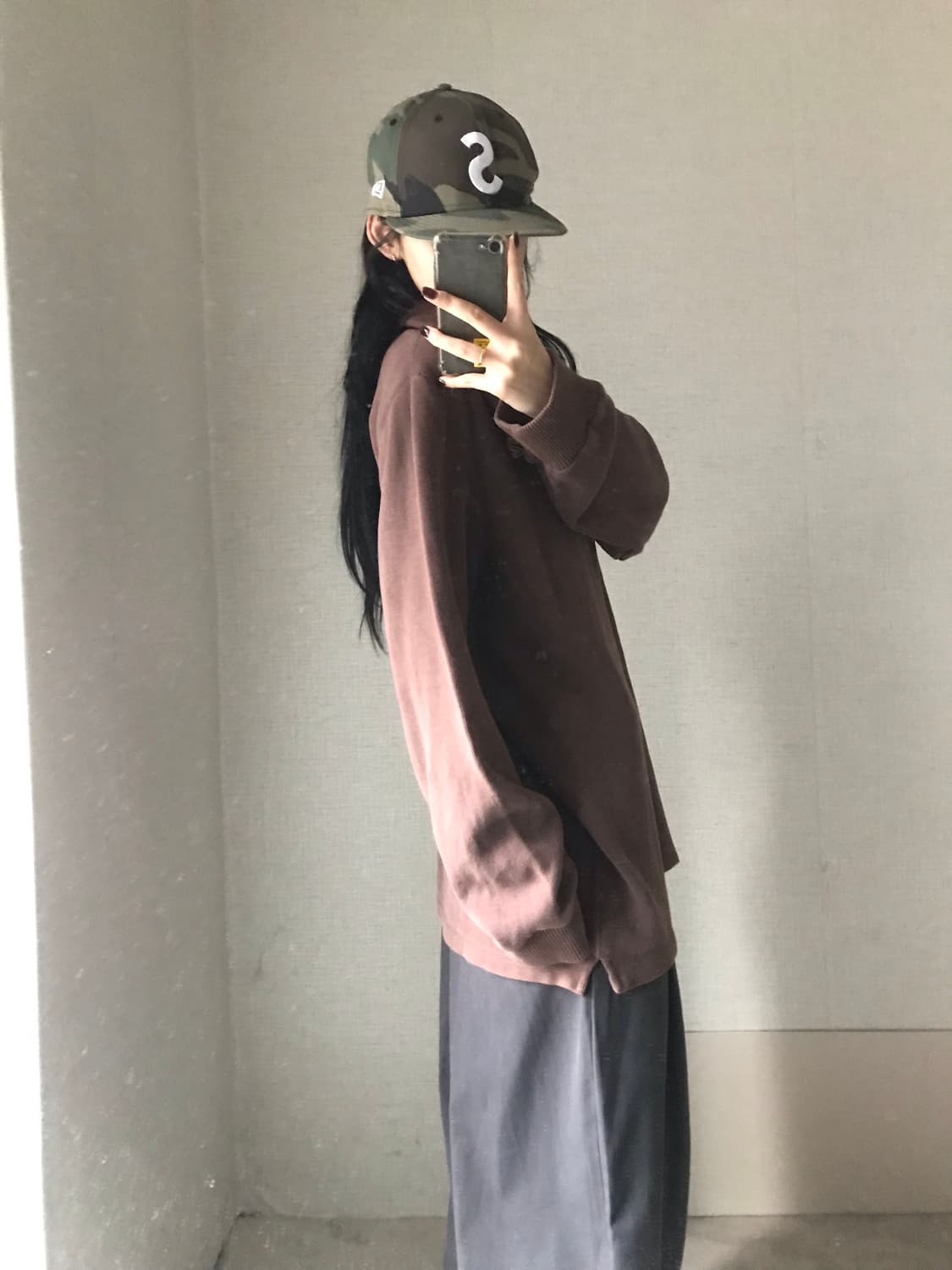 아베크롬비 브라운 스웻 버튼탑 상품이미지2