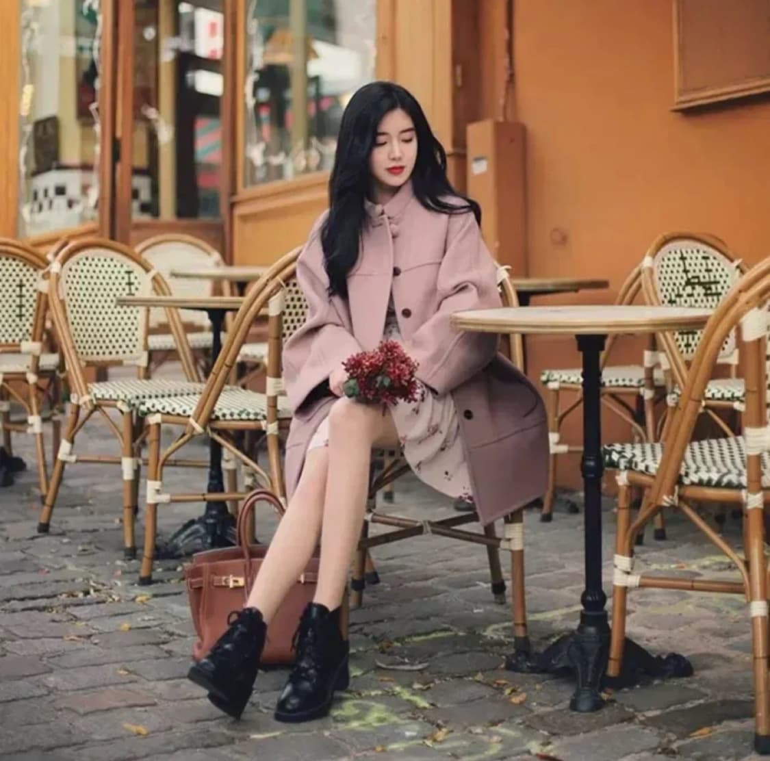 밀크코코아 로즈 코쿤 코트 실연쇼콜라티에 상품이미지1