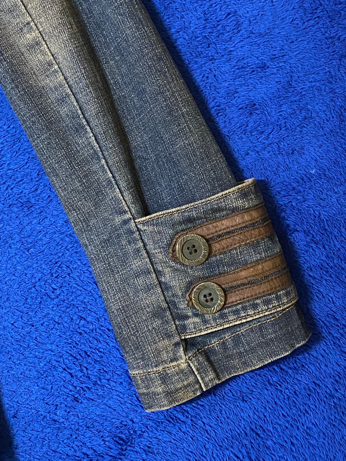 Vintage 빈티지 나폴레옹 데님 반코트 자켓 Y2K 00s 갸루 상품이미지7