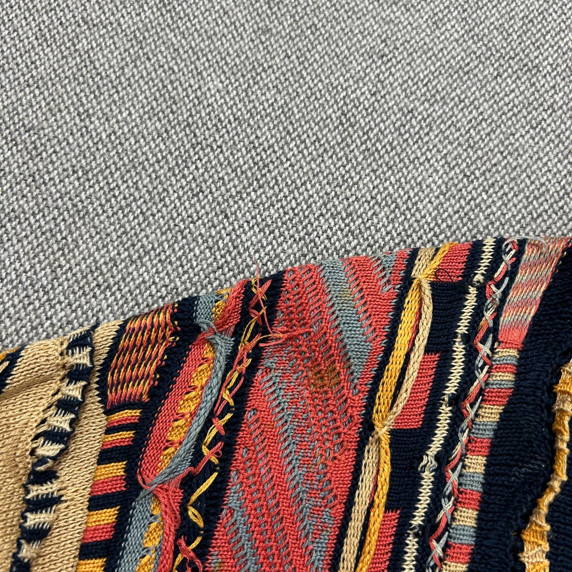 호주 빈티지 케이블 니트 가디건(L) 상품이미지4