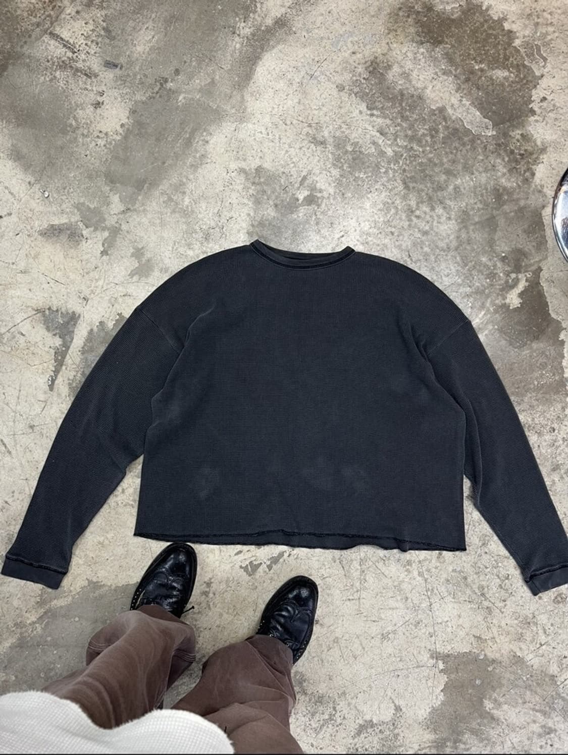 배드포드 브루클린 와플 롱슬리브 faded black 상품이미지1