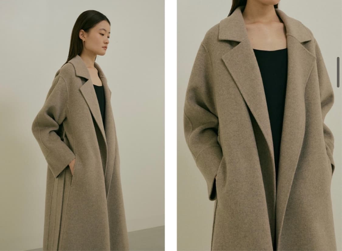링서울 핸드메이드 캐시미어 코트 브라운 상품이미지5
