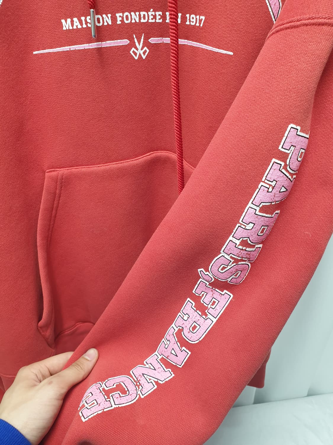 발렌시아가 레드 로고 후드티 2사이즈 상품이미지5