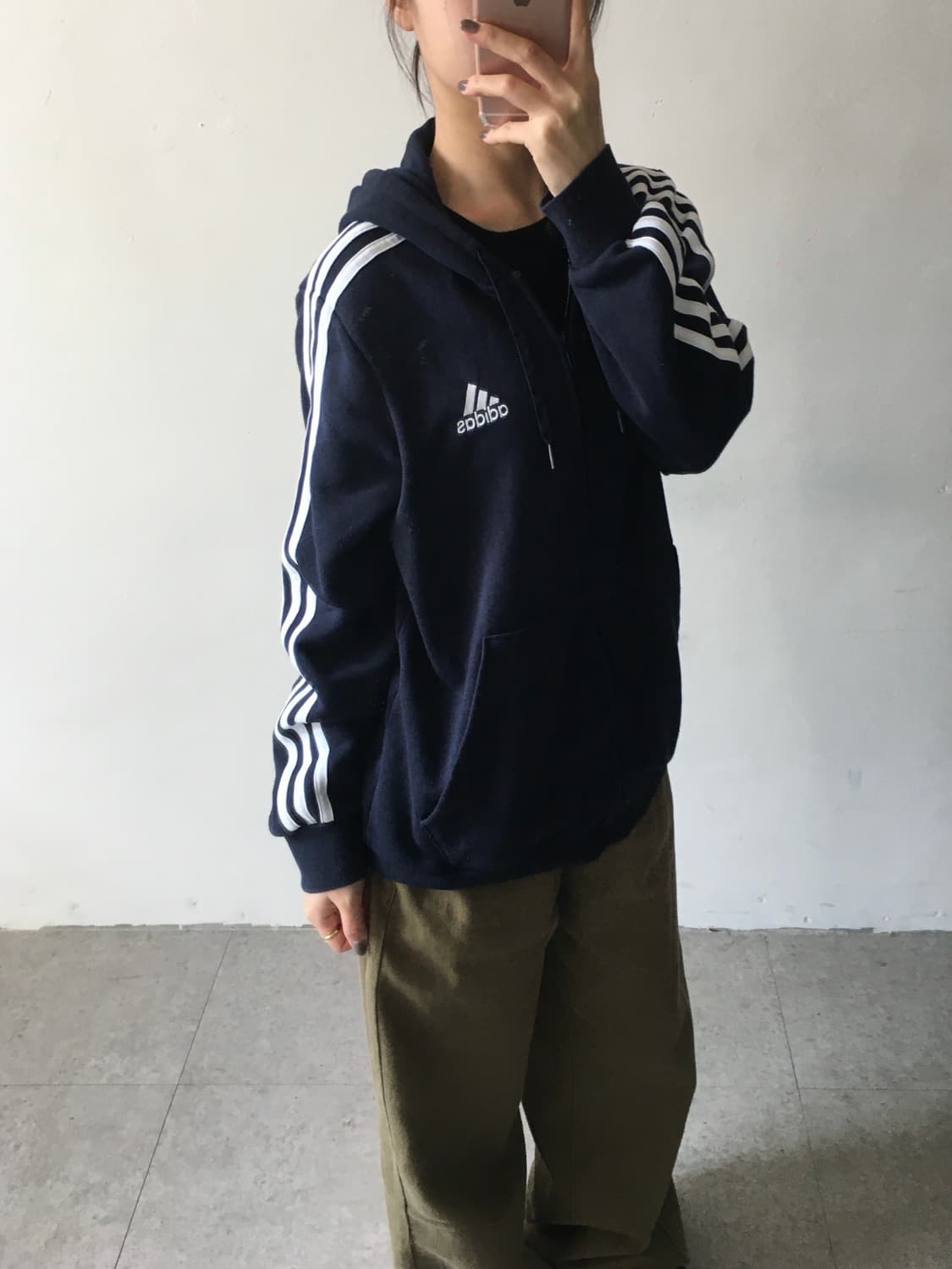 아디다스 삼선 사이드라인 후드집업 상품이미지2