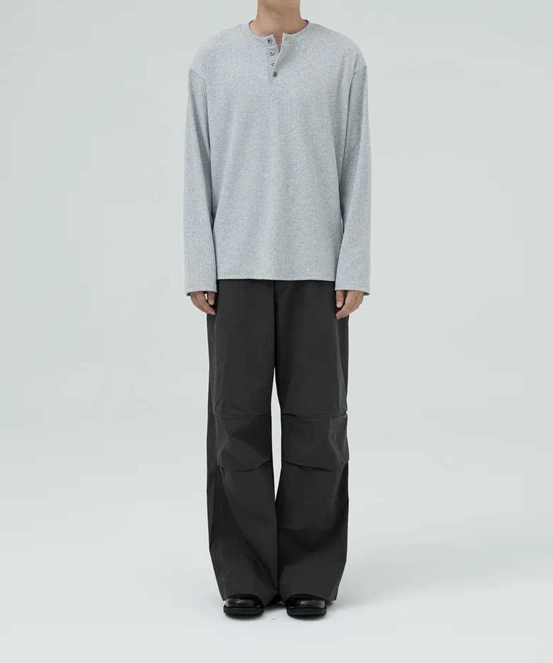 오엑스 스튜디오 모먼트 헨리넥 롱슬리브 그레이 48 상품이미지5