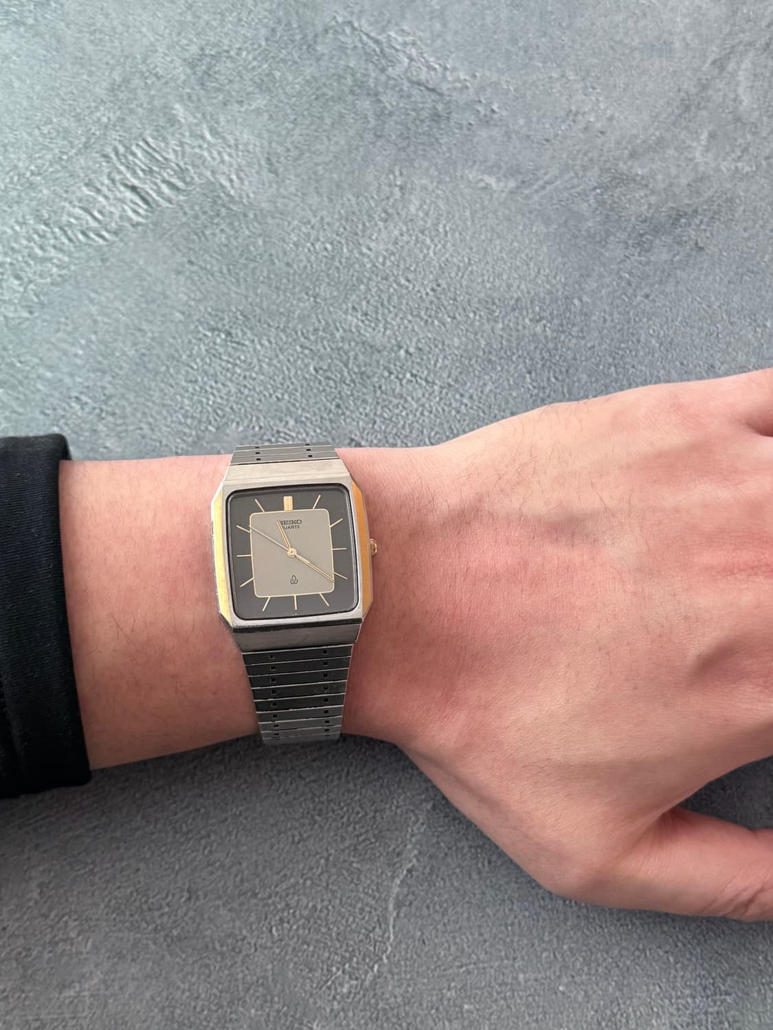 세이코 Seiko 쿼츠 스퀘어 투톤 다이얼 상품이미지4