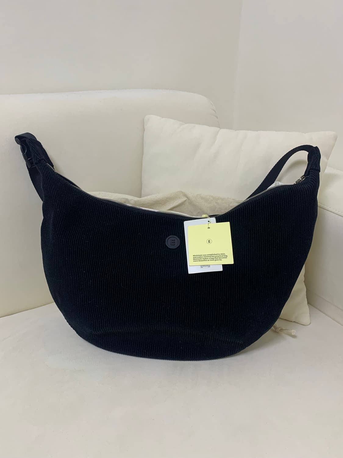 미닛뮤트 클로웨이스트 라지 코듀로이 블랙 상품이미지1