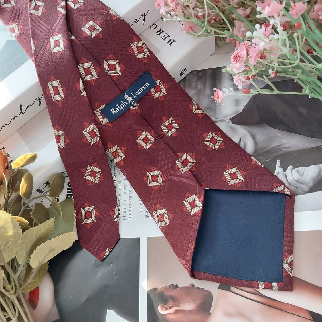 폴로랄프로렌 실크 기하 패턴 넥타이 10.4cm A+등급 K1448
 상품이미지6