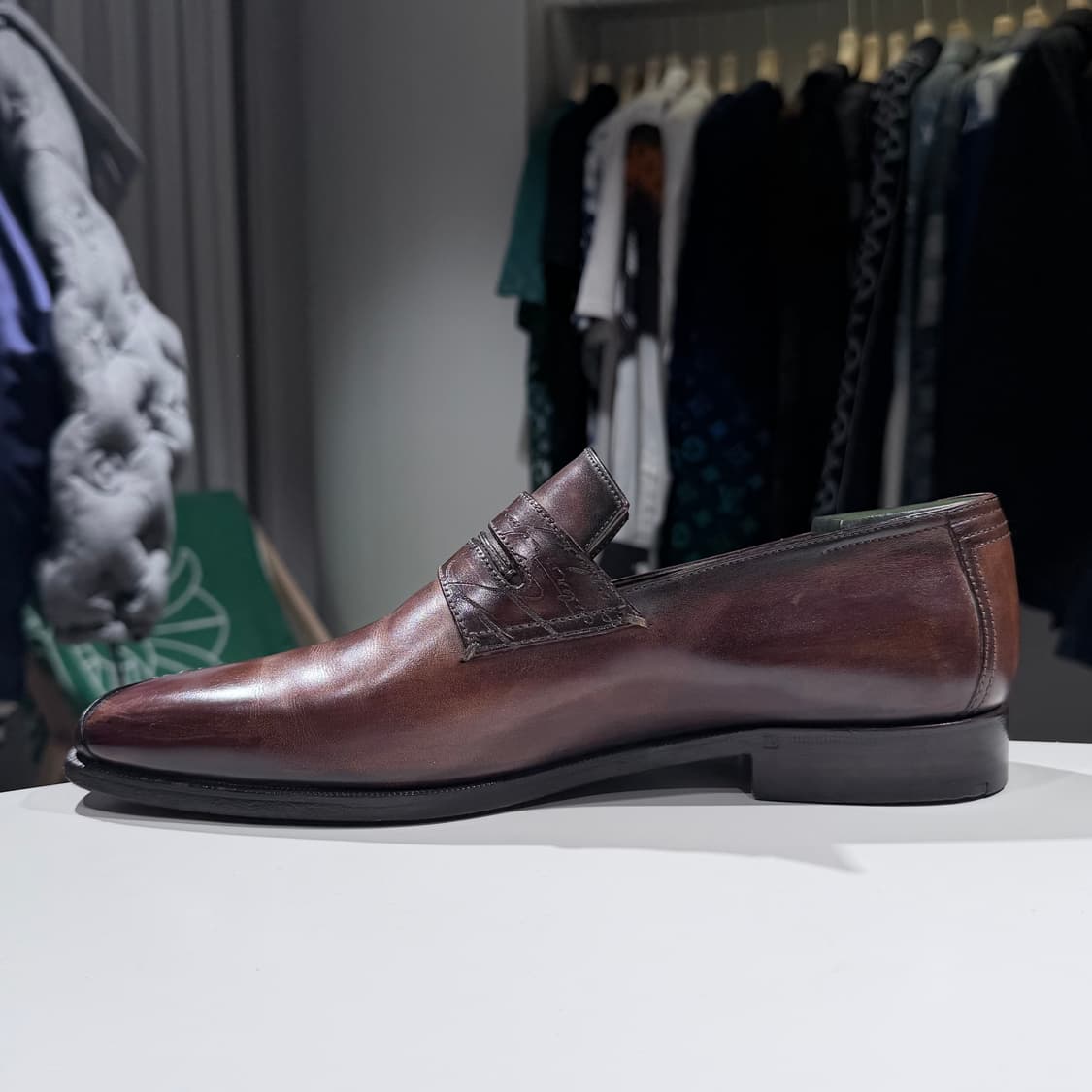 (A/7.5) / 벨루티 앤디 디메져 레더 가죽 로퍼 구두 다크 브라운 상품이미지4