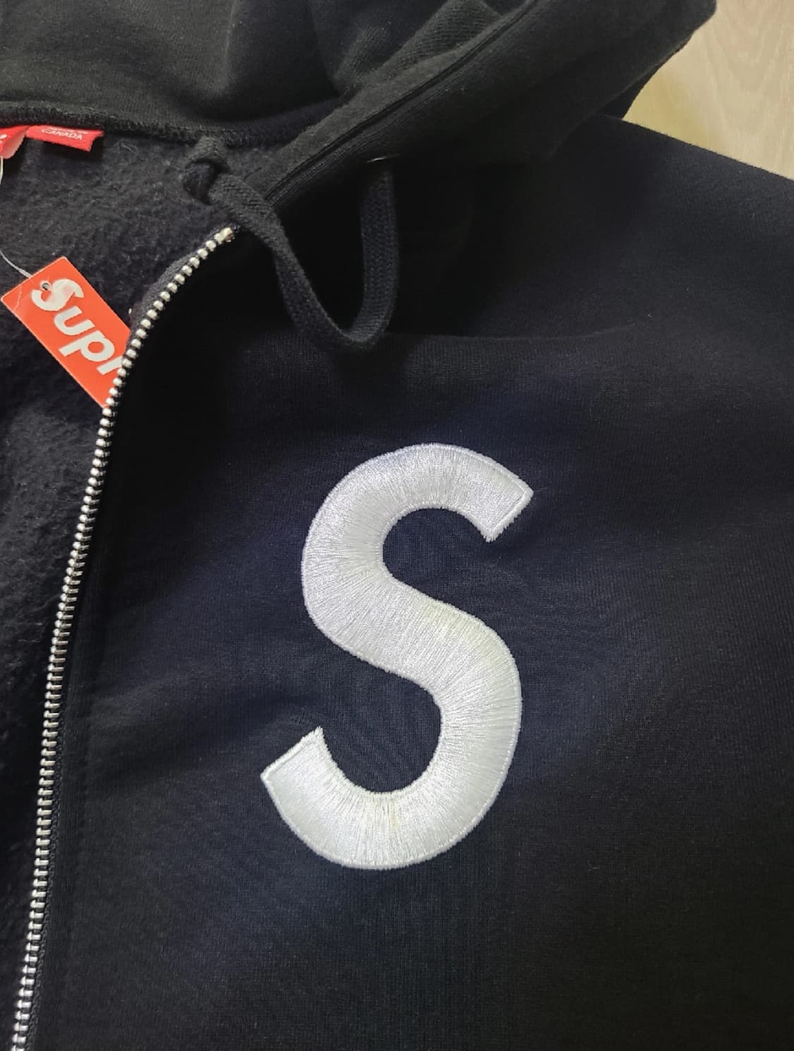 슈프림 S로고 후드집업 L 상품이미지2