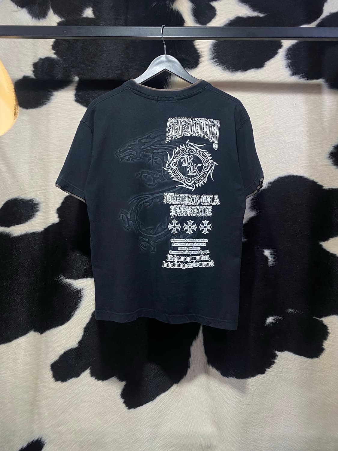 Collins 재패니즈 프린팅 디테일 레이어드 반팔 티셔츠 상품이미지6