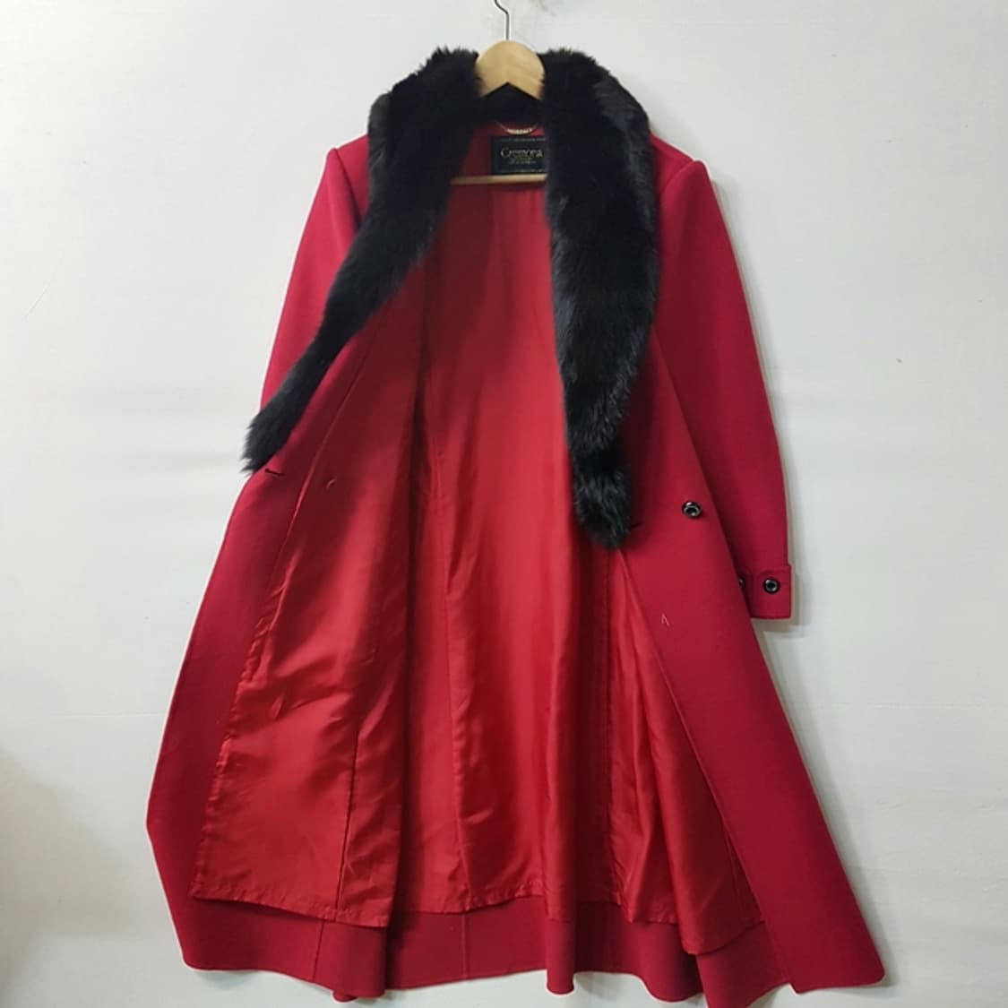 Cremona 캐시미어 100% 코트 레드 상품이미지2