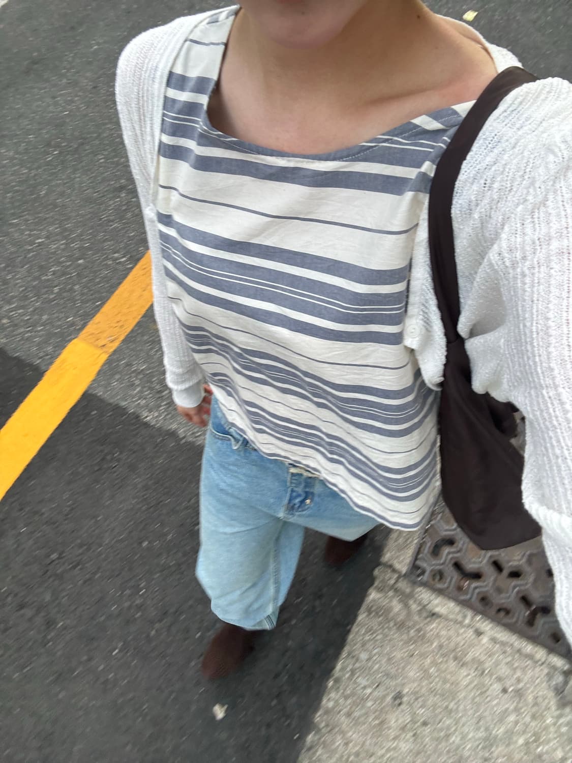 blue stripe blouse 상품이미지1