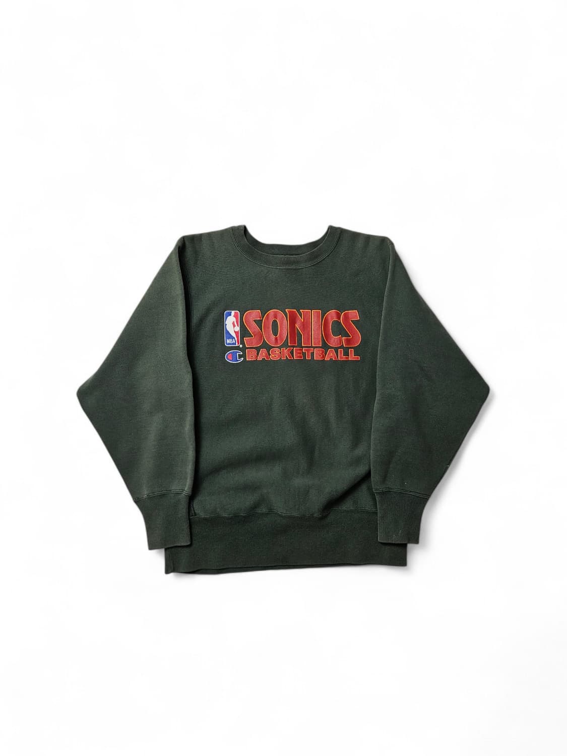 1990s 챔피온 리버스위브 시애틀 슈퍼소닉스 맨투맨 스웻셔츠 M NBA 상품이미지1