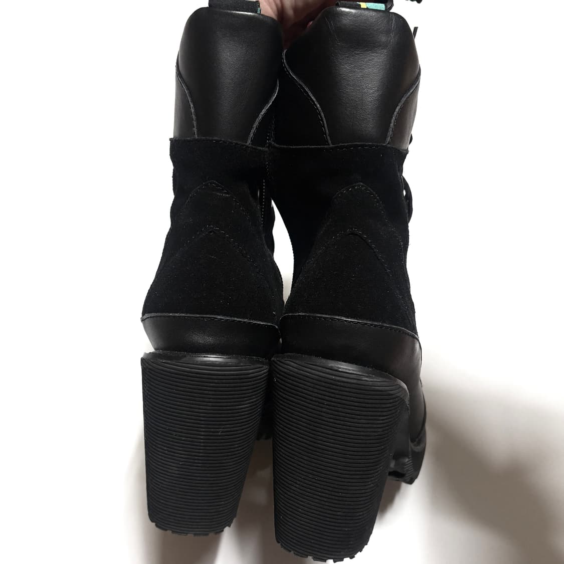 SCB 슈콤마보니x럭키슈에뜨 콜라보 레이스업 청키힐 가보시부츠 키높이 상품이미지5