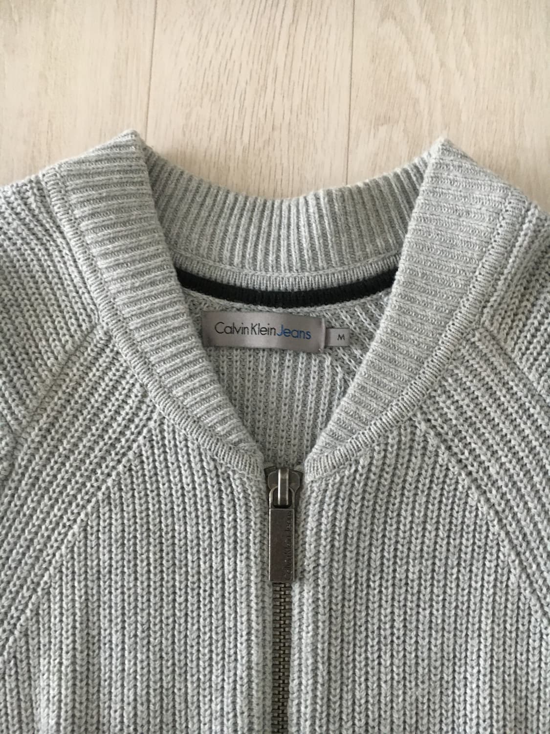 Calvin klein 캘빈클라인 회색 그레이 집업니트 상품이미지3
