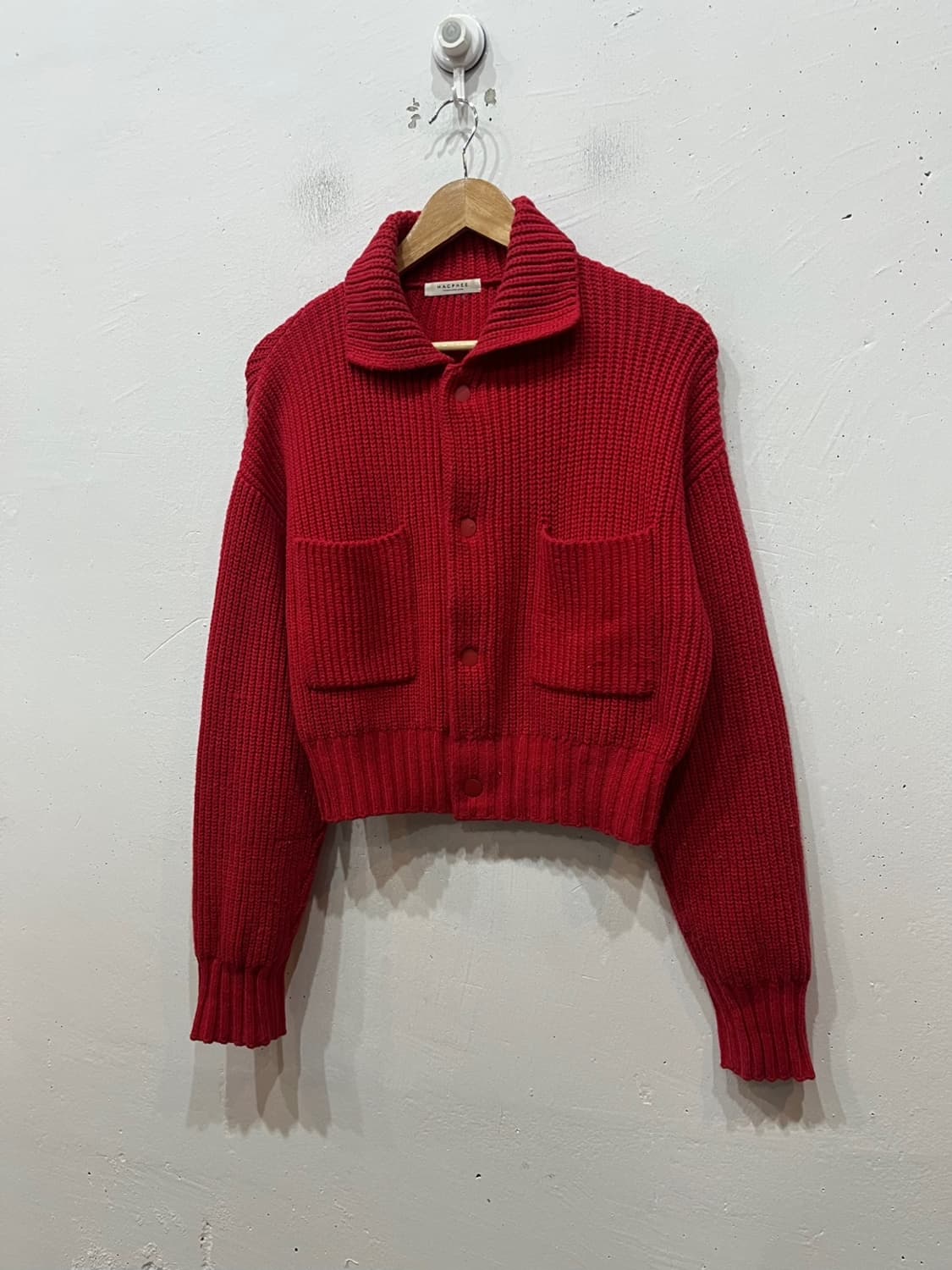 MACPHEE 립 니트 가디건  상품이미지1