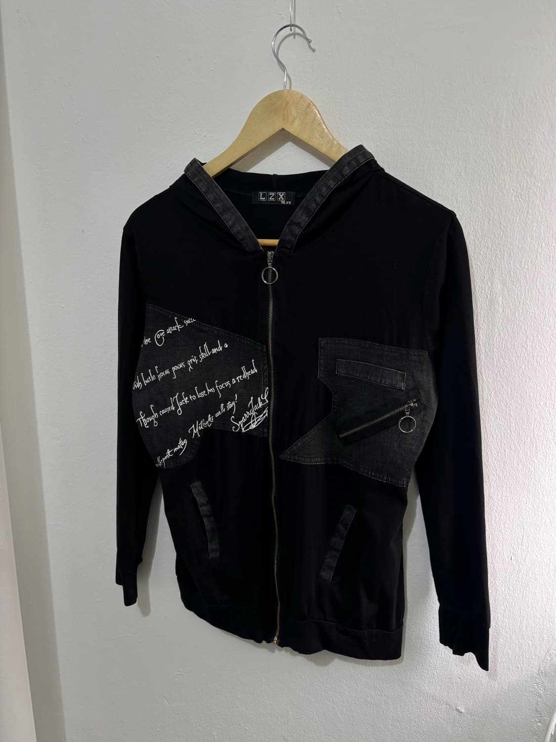 Vintage Lettering Detail Hood Zip-Up 상품이미지5