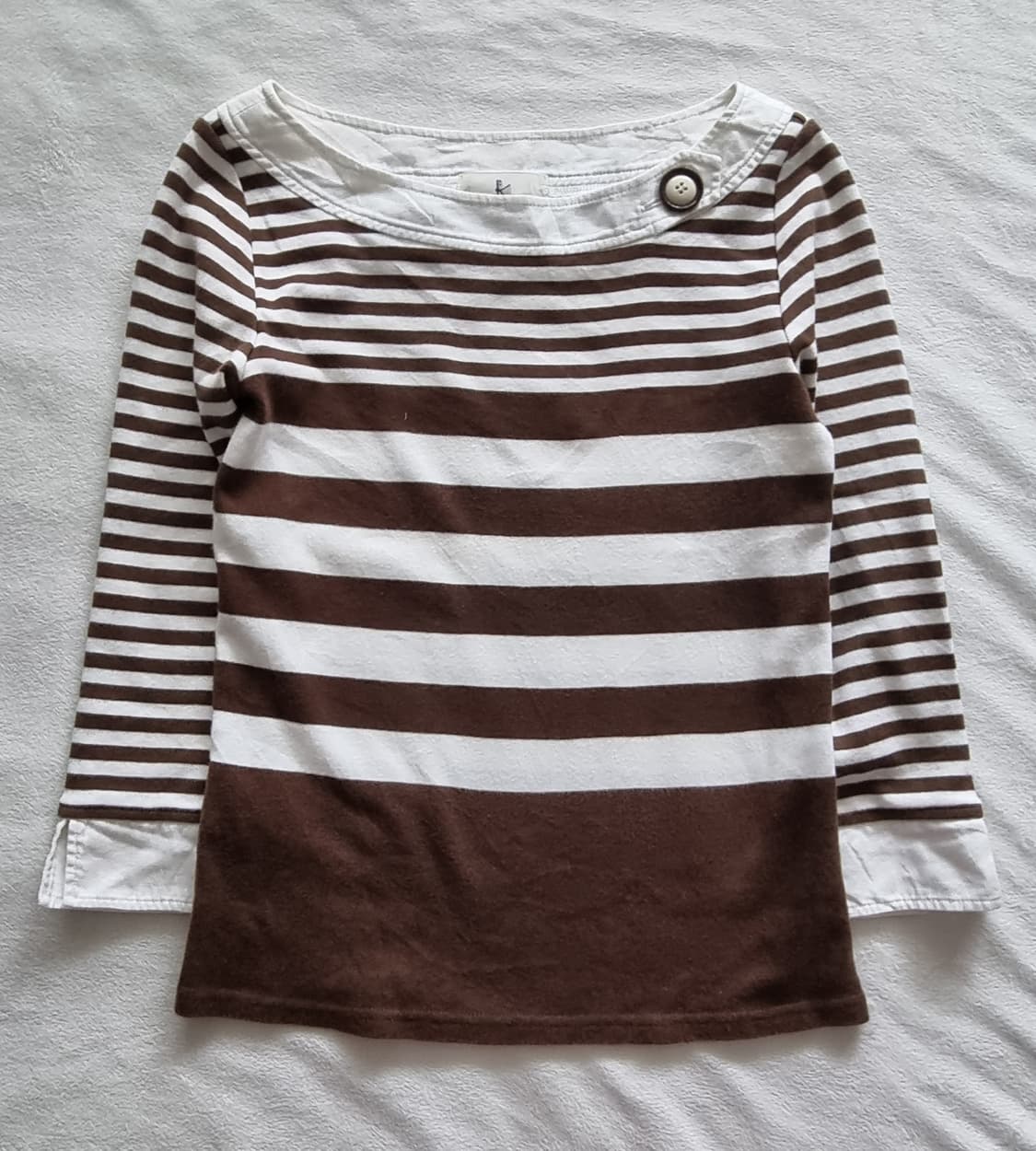 빈티지 긱시크 오리엔탈 스트라이프 단추 딱붙핏 탑 상품이미지1