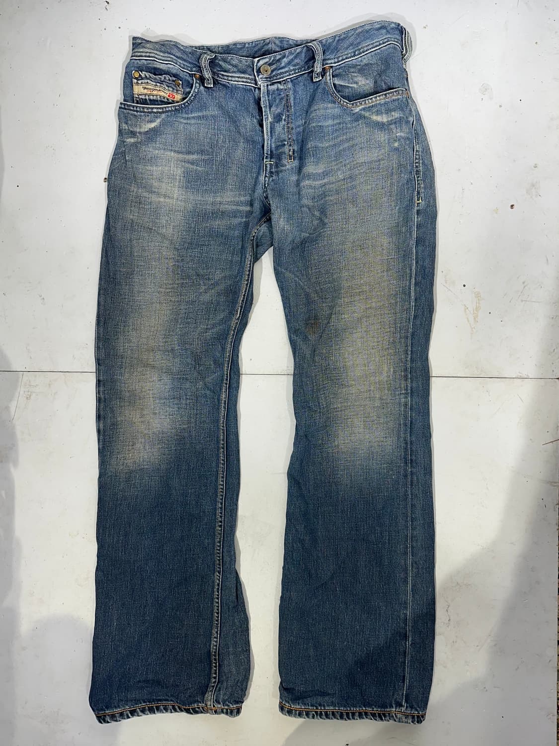 디젤 중청 부츠컷 데님 플레어진 청바지 와이드 팬츠 34 상품이미지4