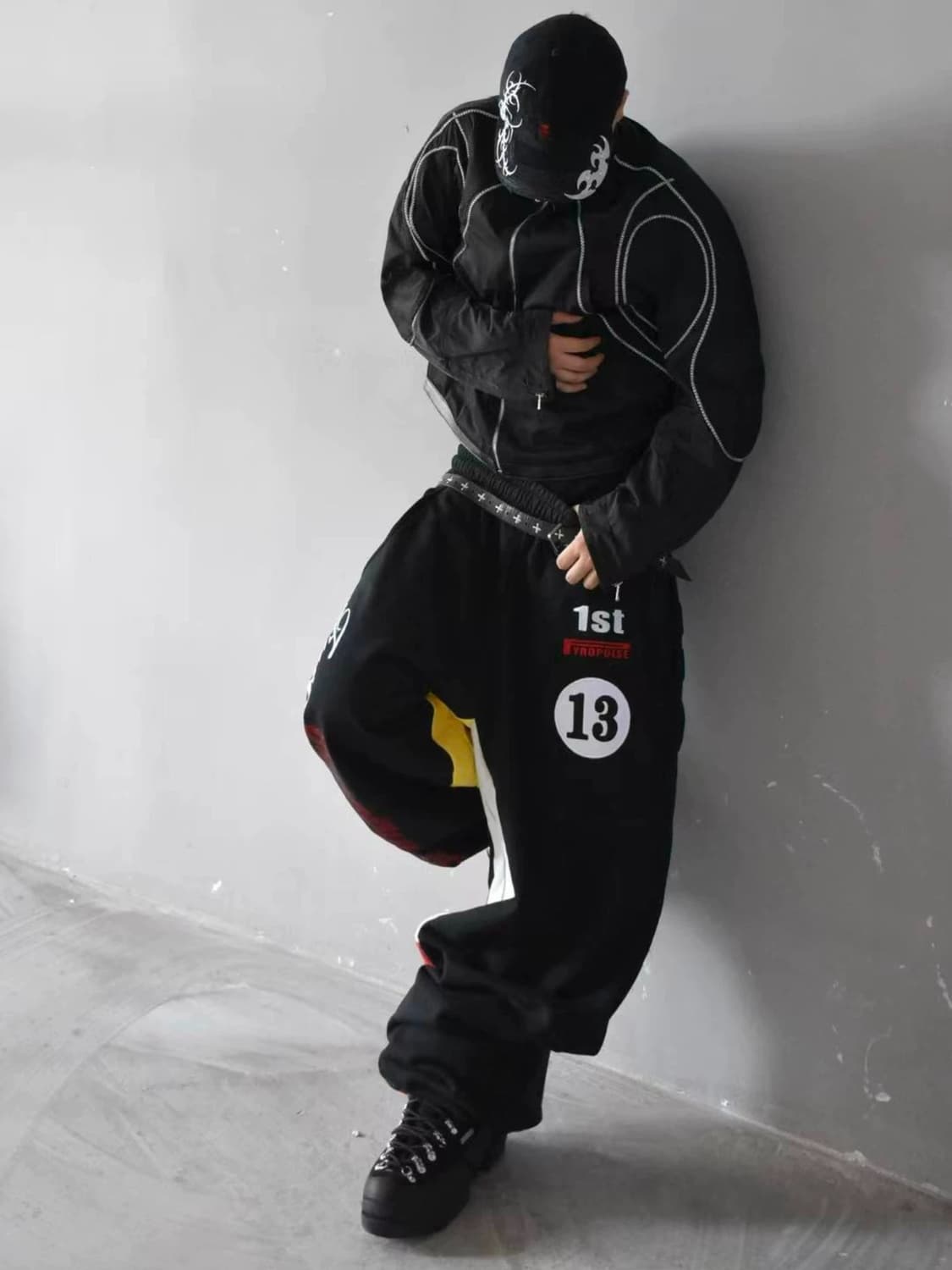 Grid 13 Patch Wide Sweatpants 상품이미지3