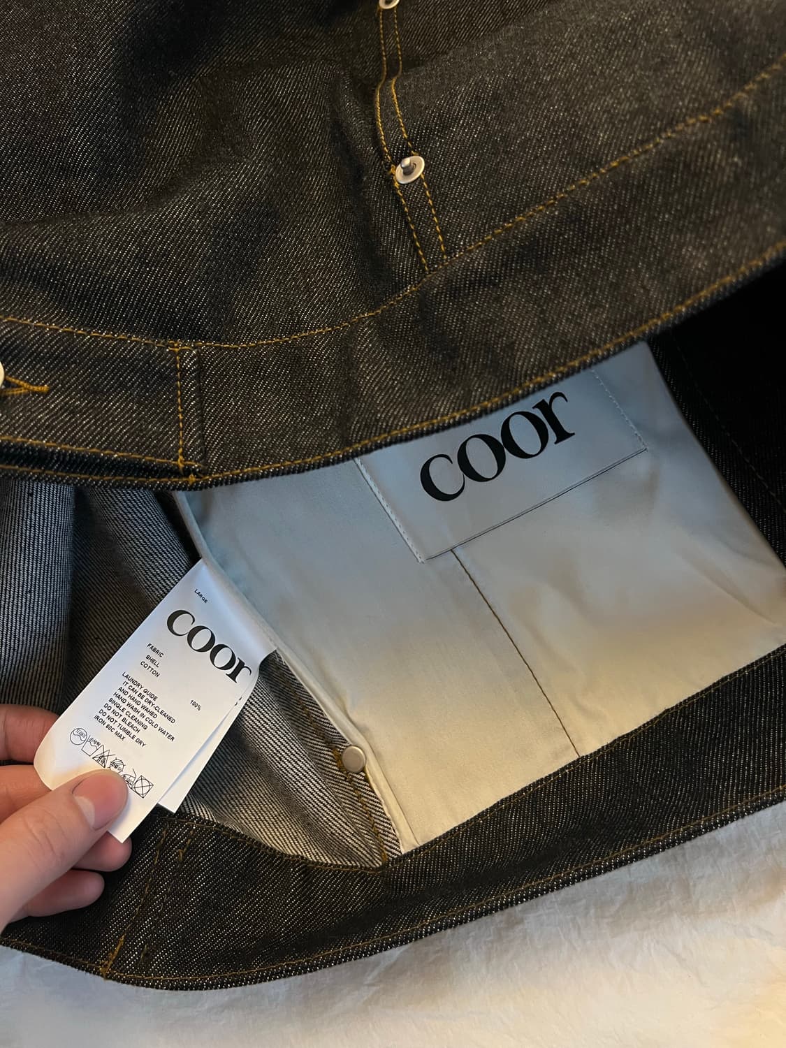 쿠어 타입1 리지드 데님 트러커 자켓 (인디고) L 상품이미지7