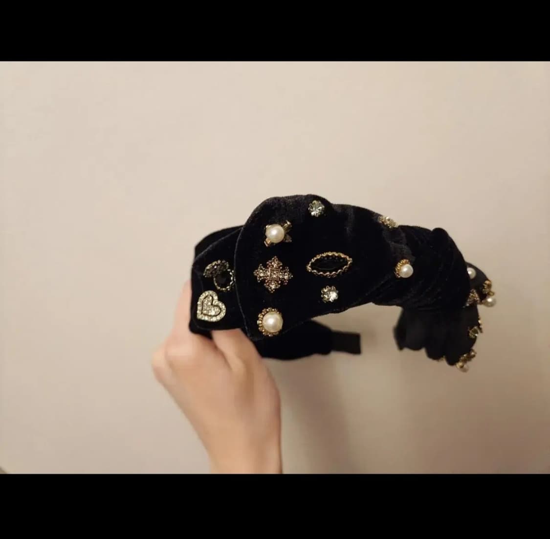 (프레피룩 긱시크 제니깔) Lude 정품 크리스탈 머리띠 상품이미지6