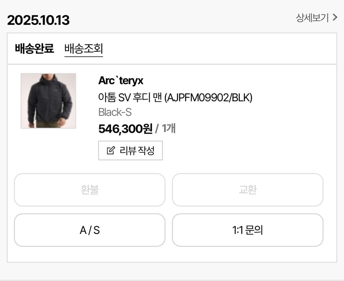 아크테릭스 아톰sv 후디 블랙 상품이미지5