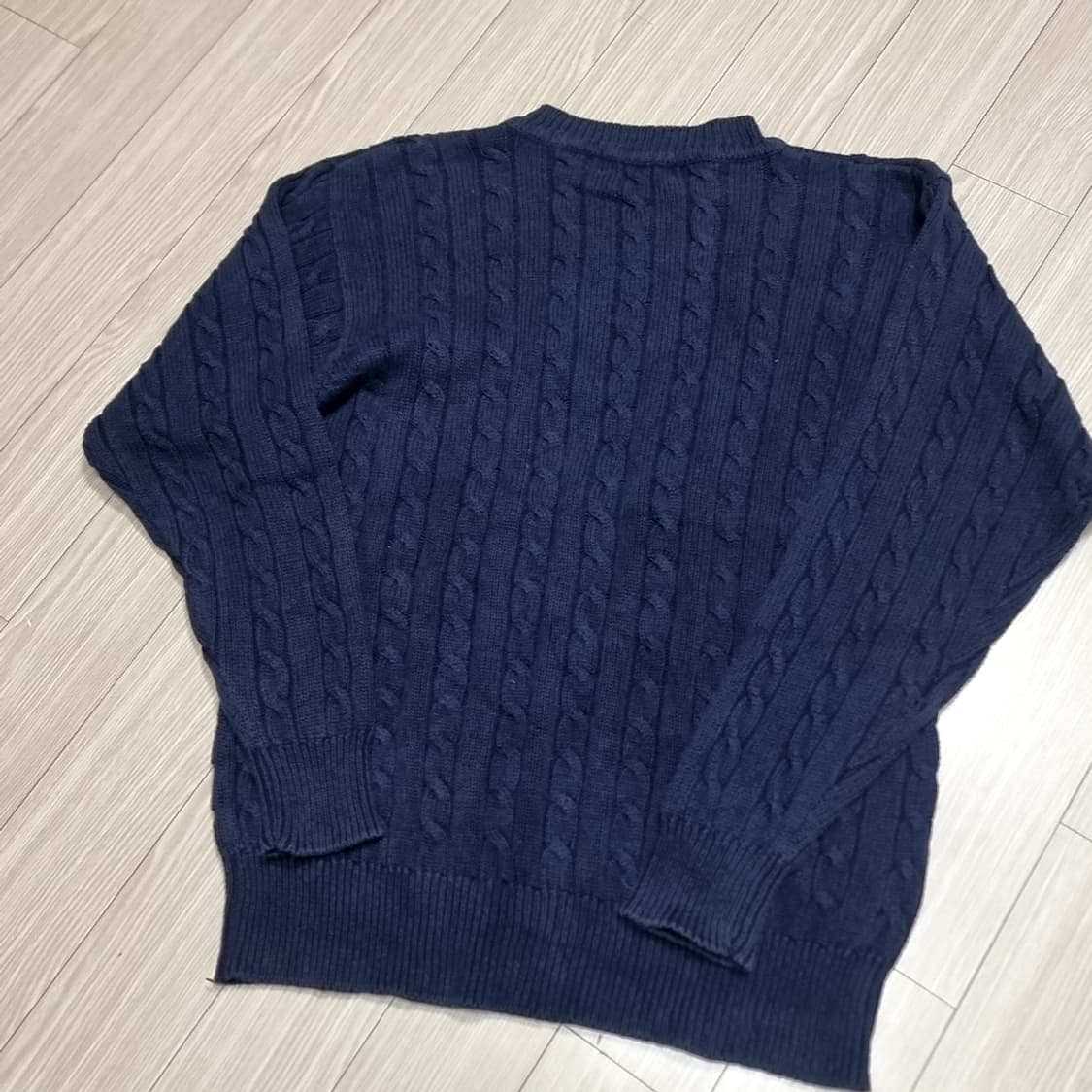 90s Jumpers 빈티지 네이비 꽈배기 니트(105) 상품이미지2