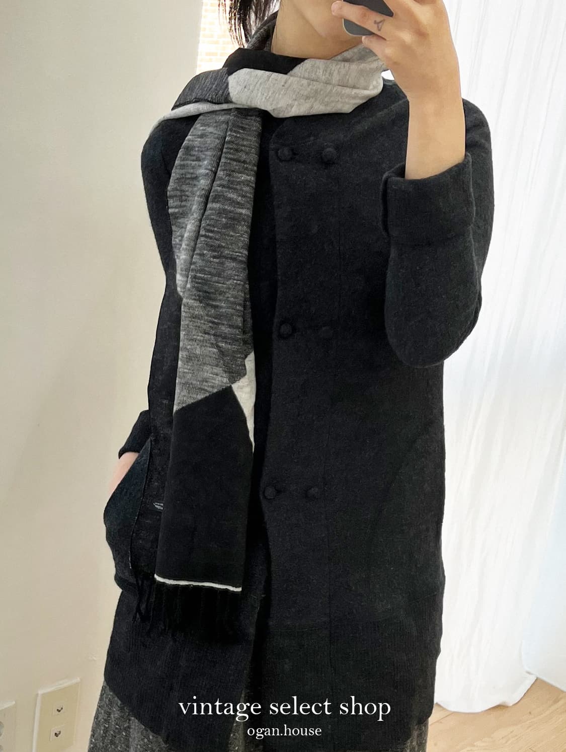 vintage mono muffler 상품이미지1