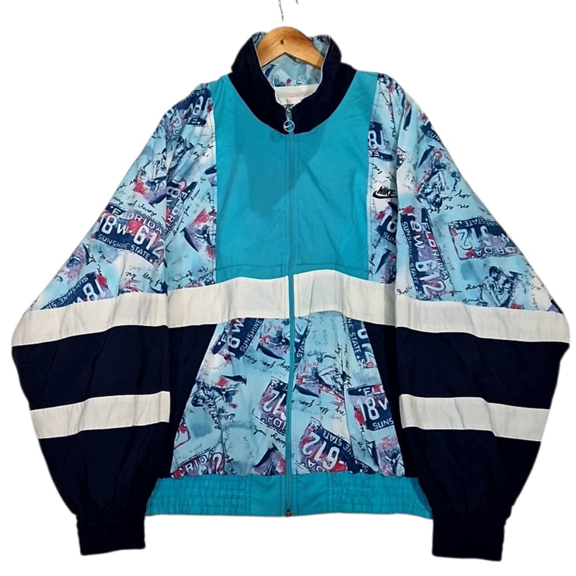 나이키 패턴 블루종 자켓 상품이미지1