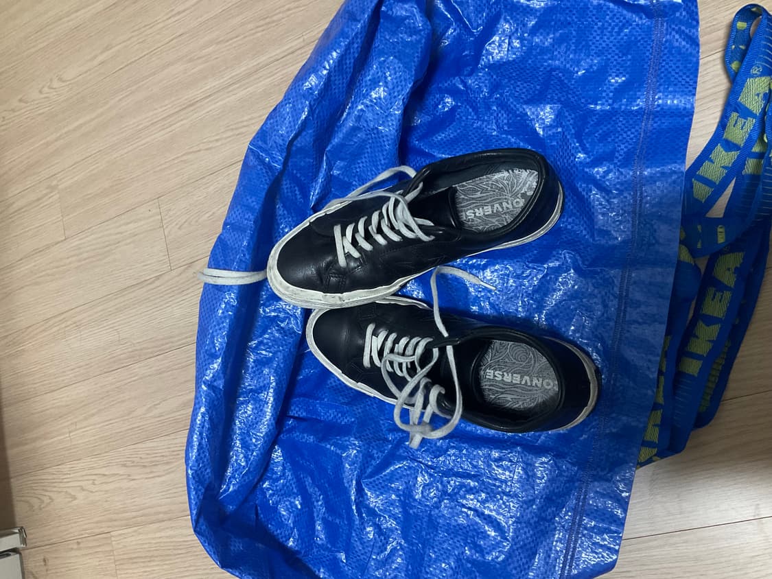 컨버스 원스타 로우 레더 블랙 상품이미지6