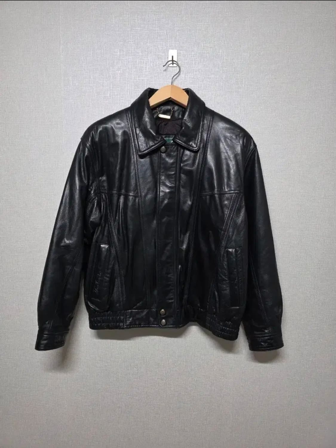 mankind 블랙 가죽 블루종 자켓 사이즈 95  상태좋아요 상품이미지1