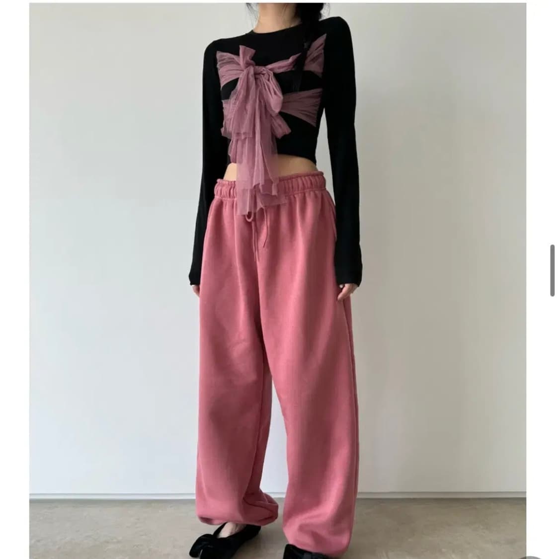 리본 샤 타이 긴팔티셔츠 상품이미지2