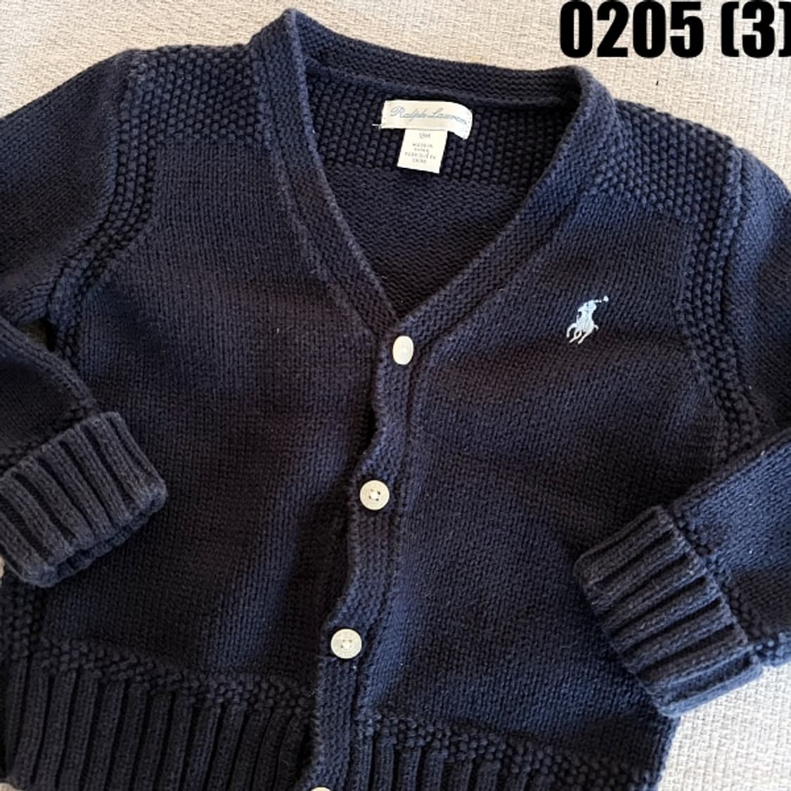 [18M] 폴로 랄프로렌 베이비 코튼 브이넥 니트 가디건 0205(3) 상품이미지2