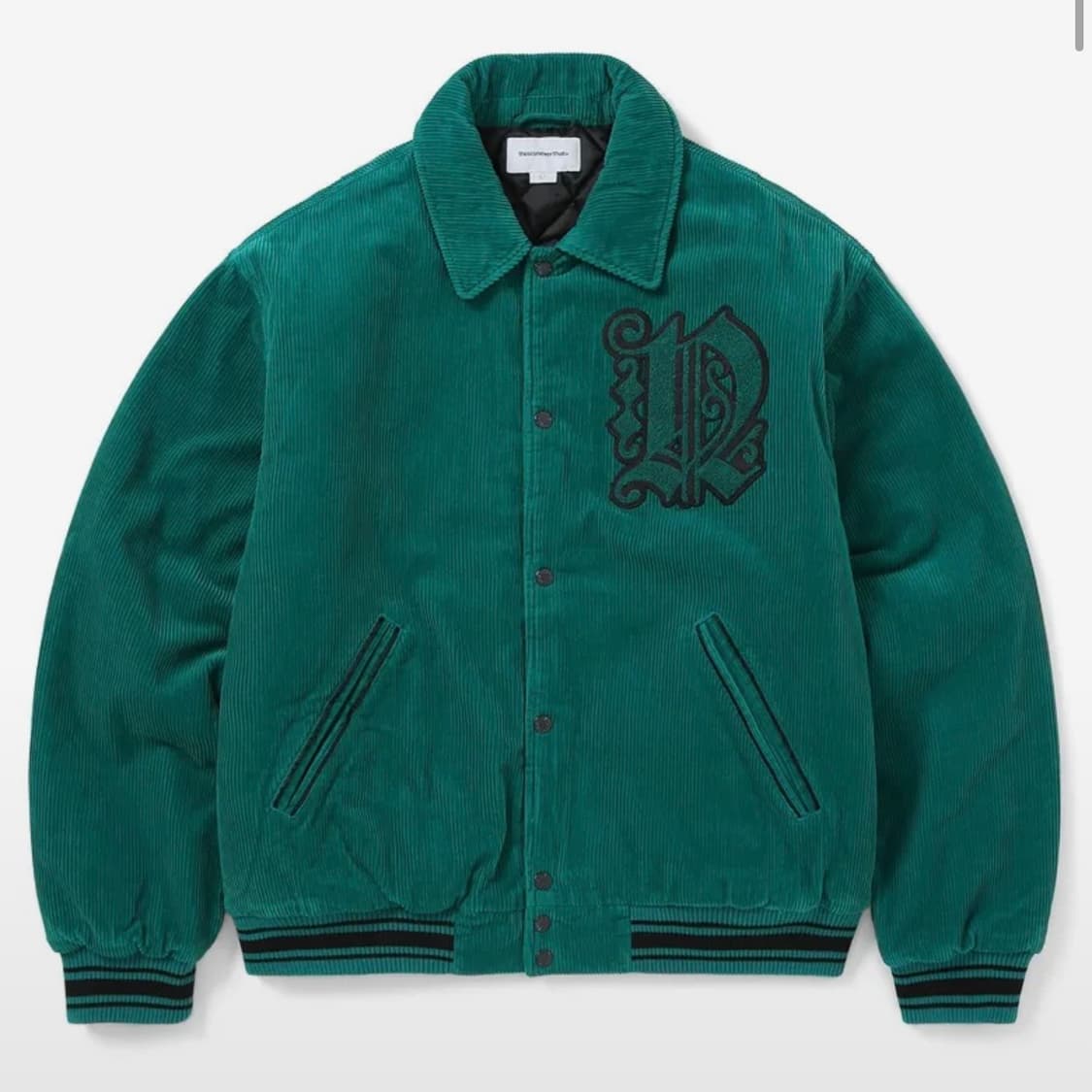 디스이즈네버댓 코듀로이 바시티 자켓 그린 상품이미지1