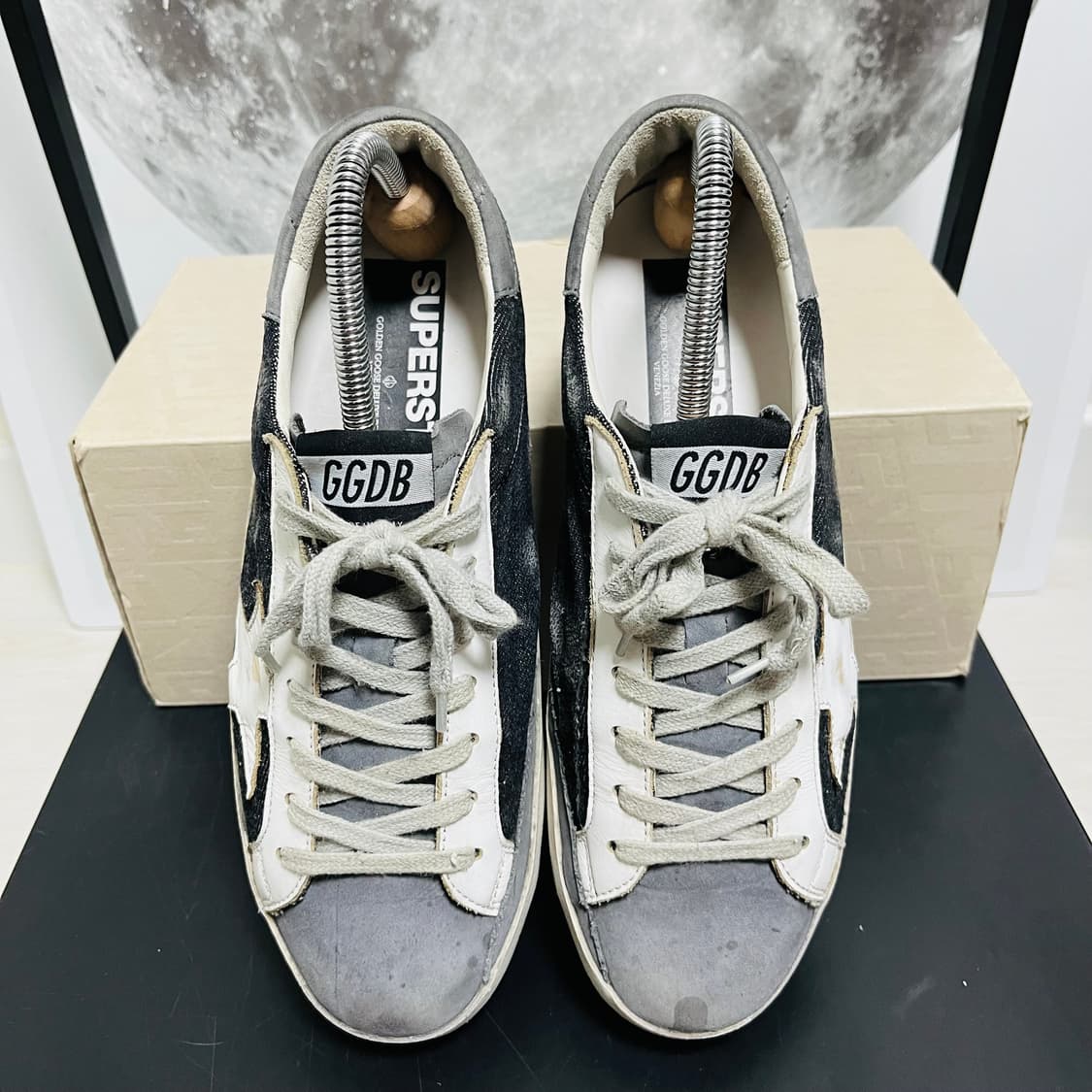정품 39) 골든구스 빈티지 흑청 스니커즈 250~255 상품이미지3