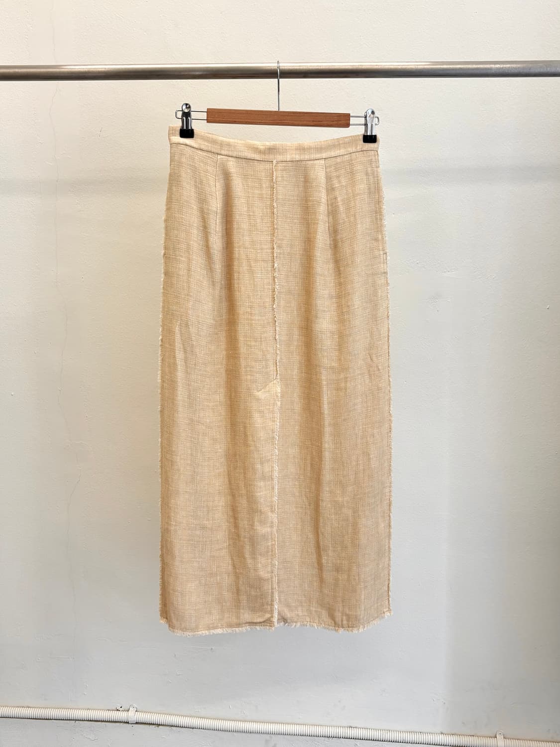 오라리 더블 페이스 프린지 롱스커트 상품이미지1