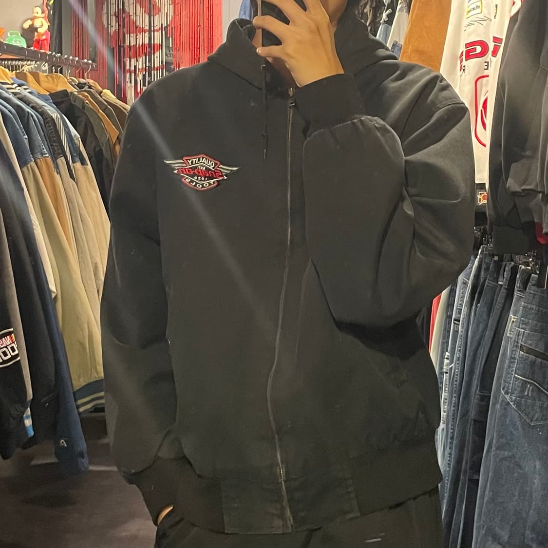 [IM] VTG 블랙 후드 워크자켓  상품이미지4
