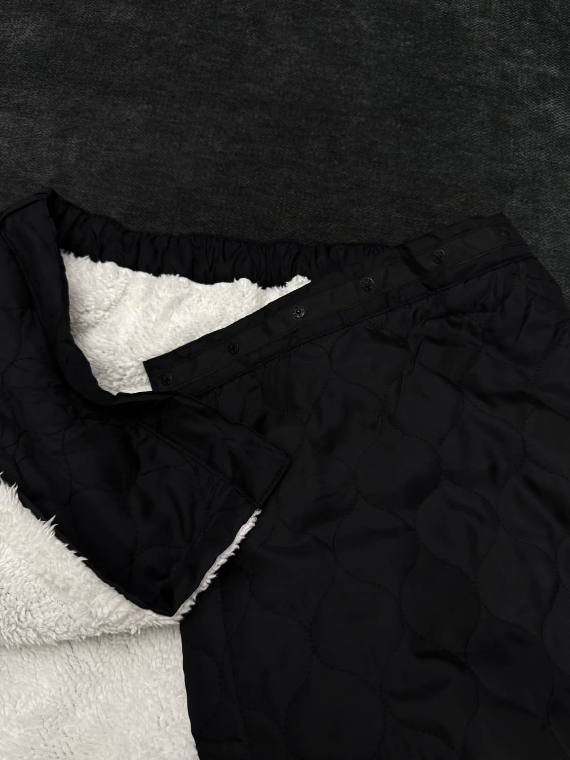 빈티지 플리스 라이닝 랩 스커트 상품이미지3