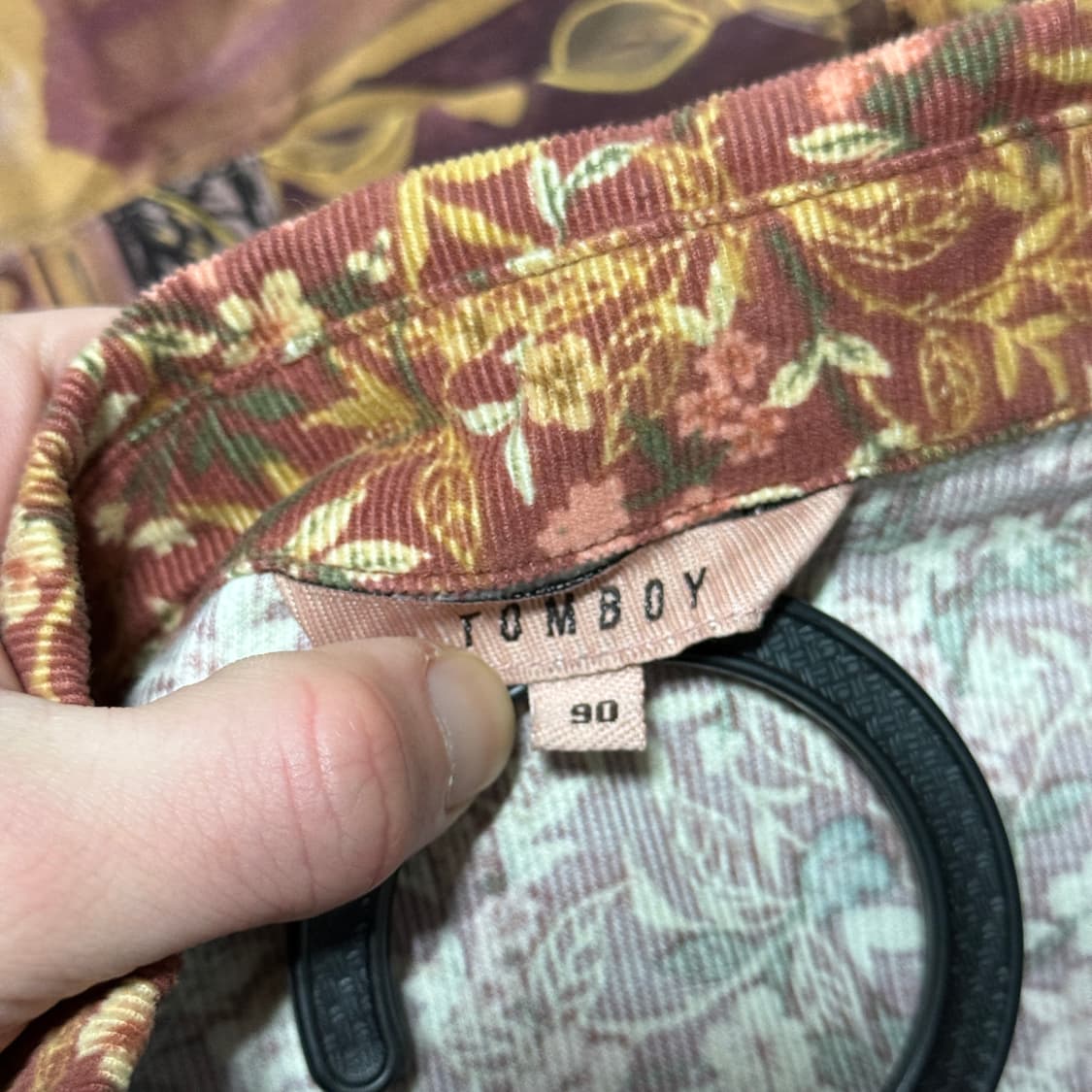 톰보이 오리엔탈 에스닉 자카드 풀 패턴 코듀로이 레이스 웨스턴 셔츠 상품이미지5