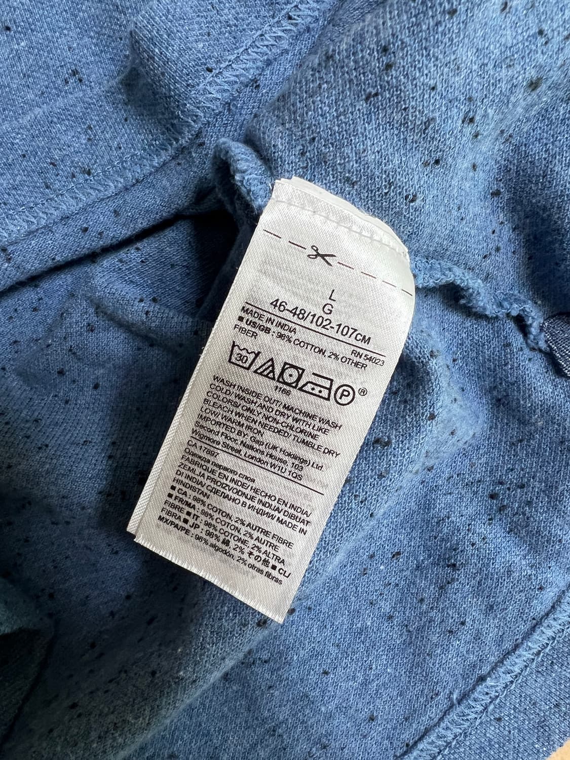 바나나 리퍼블릭 자수 로고 피케 셔츠 블루 상품이미지4