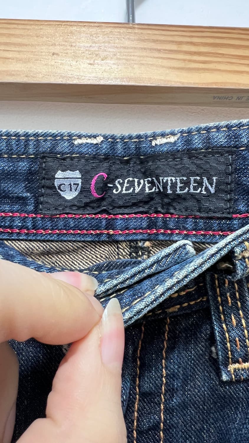 일본브랜드 C-세븐틴 데님 스커트 (32인치) 상품이미지2