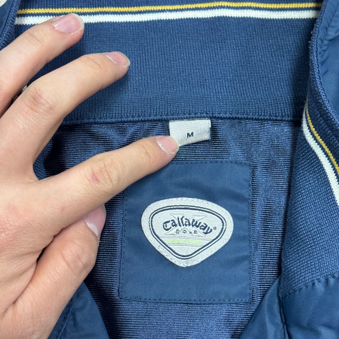 켈러웨이 재팬 나일론 네이비블루 자수 집업 자켓 M 상품이미지7